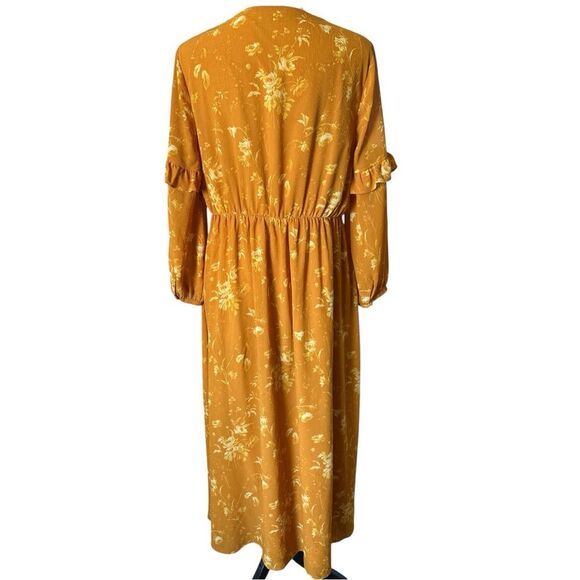 Women's Madewell Ruffle-Sleeve Button-Front Dress in Tonal Botanical - Picture 2 of 8